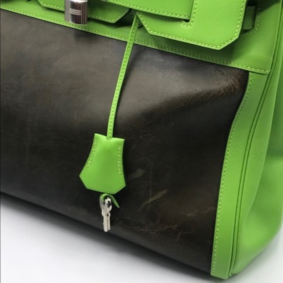 Hermès Birkin 35 Vert Swift Amazonia Palladium Bag - Picture 13 of 15